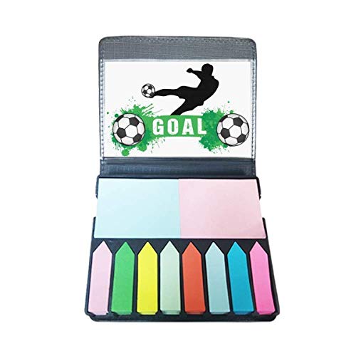 Texte autocollant note penalty kick soccer contre le désordre des notes de sport de page