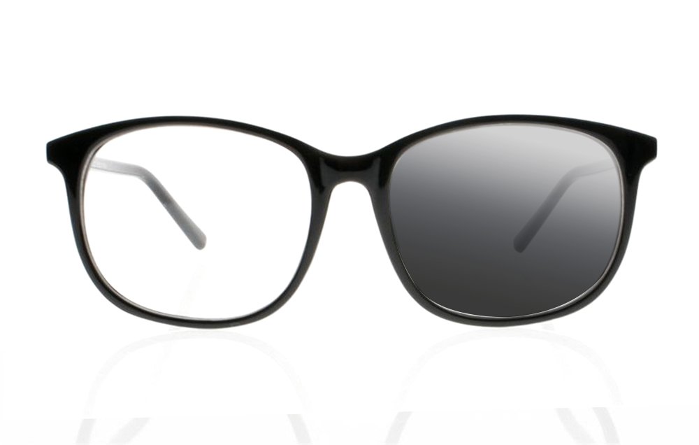 Unisex Gradual Change Large Oversized Retro Readers Reading Glasses +1.0 ~ +4.0 (Black, 2.0)