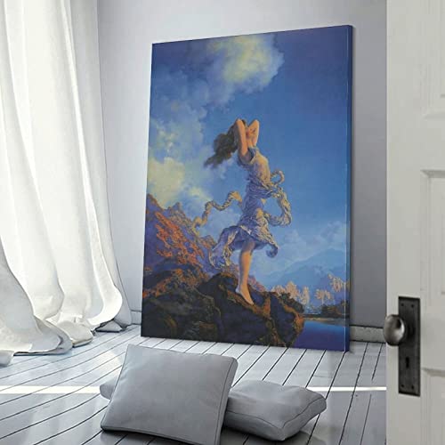 Maxfield Parrish Female Portrait Oil Painting Poster Realistic Romantic Art Poster Renaissance Poster Canvas Painting Posters And Prints Wall Art Pictures For Living Room Bedroom Decor 20X30Inch(50X75 #TOP2