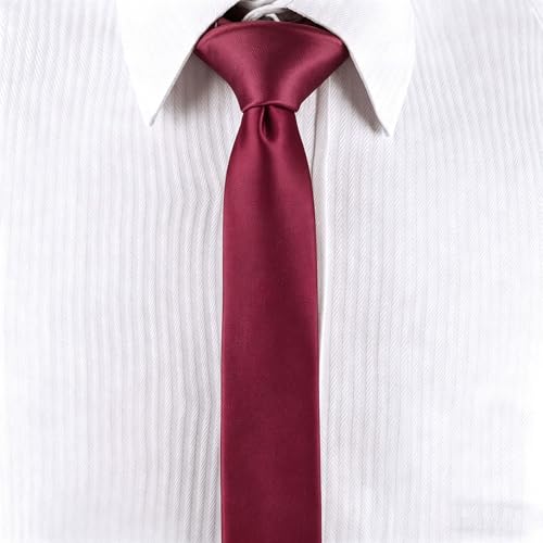 Image of Landisun Black Tie Men Women Solid Skinny Ties Slim Ties Satin Tie