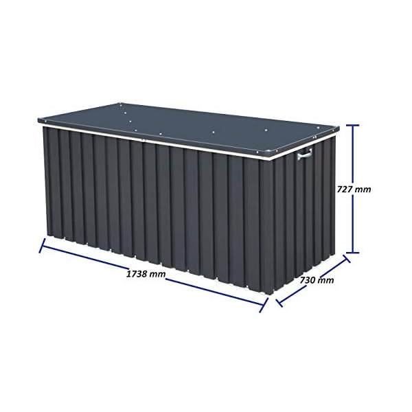 Duramax Metallgerätehaus Metall-Gerätebox 170x70 cm anthrazit – Bild 3