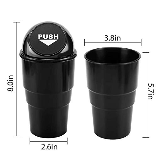 image for JUSTTOP Mini Car Trash Can, Small Automatic Portable Trash Can with Li