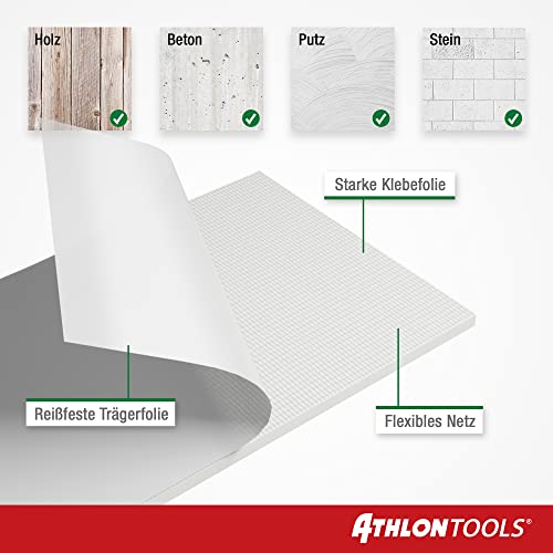 ATHLON TOOLS 2X Auto-Türkantenschutz FlexProtect - je 2 m lang - Extra Dicker Türkantenschoner, selbstklebend, wasserabweisend (weiß)