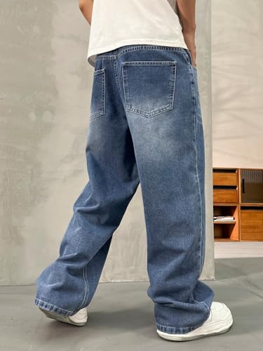 Image of Lymio Jeans for Men | Baggy Jeans for Men | Wide Leg Loose Fit Casual Streetwear Denim Pants (LU-70-71)