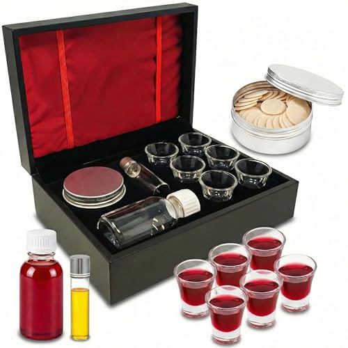 Steadfast Selections Portable Communion Set for Travel, Home, and Wedding - Communion Kits for Home Visits