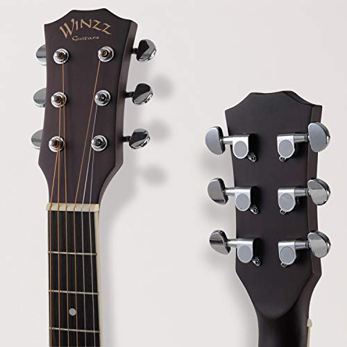 Home Game Acoustic Guitar Full Size Spruce Cutaway for Beginners Students Kids with Advanced Kit, 41 Inches, Right Handed - Thumbnail 3