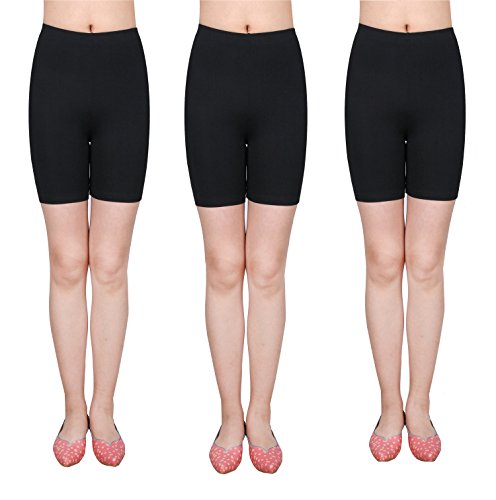 IRELIA 3 Pack Modal Girls Bike Shorts Solid Underwear for School Size 6-16 01 S - image 1