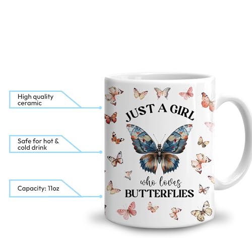 Taza de cerámica personalizada con mariposas 11oz miniatura 3