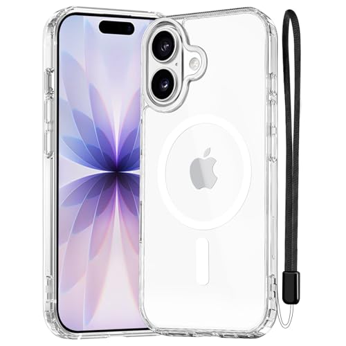 NEW'C Magnétique Coque pour iPhone 17 (6,3 Pouces), Compatible avec MagSafe Antichoc Ultime avec Cordon – Magnétisme Puissant et Protection Militaire -...