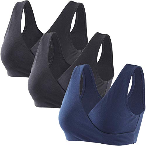 Image of ZUMIY Maternity Nursing Bras, Seamless Maternity Bra for Pregnancy & Breastfeeding, Comfortable Wireless Bra Night Sleep Top