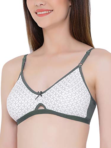 Image of Clovia Women's Cotton Non-Padded Non-Wired Printed Bra with Detachable Straps