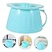 FRCOLOR Bedroom Chamber Pot Handle Urine Pot for Home Hospital Camping Light and Easy to Carry Blue