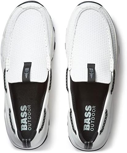 BASS OUTDOOR Men's Water Resistant Aqua Deck Shoe, White, 12 | Image 5