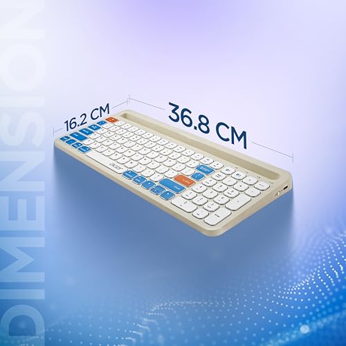 Image of Acer SwiftPRO Multi-Device Bluetooth Wireless Keyboard with Cradle & Numpad | USB-C Rechargeable | 99 Keys, 80H Battery | Compact & Quiet | Compatible with Windows, Mac, Android, Laptop, Tablet, Phone