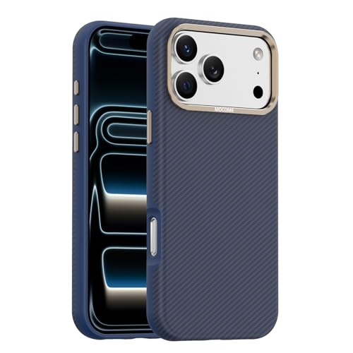 Coque iPhone Air magnétique antichoc protection militaire carbone bleu