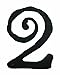 Atlas Homewares SCN4L-BL 5.5-Inch Large Scroll House Number-4, Matte Black