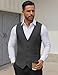 COOFANDY Men's Business Suit Vest Slim Fit Formal Dress Vest Lightweight Casual Waistcoat