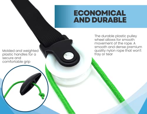 LiftAid Shoulder Pulley for Physical Therapy with Exercise Guide - Improves Shoulder Strength & Range of Motion - Reduces Pain, Helps in Muscle Recovery - Physical Therapy Equipment (Green) - Thumbnail 6