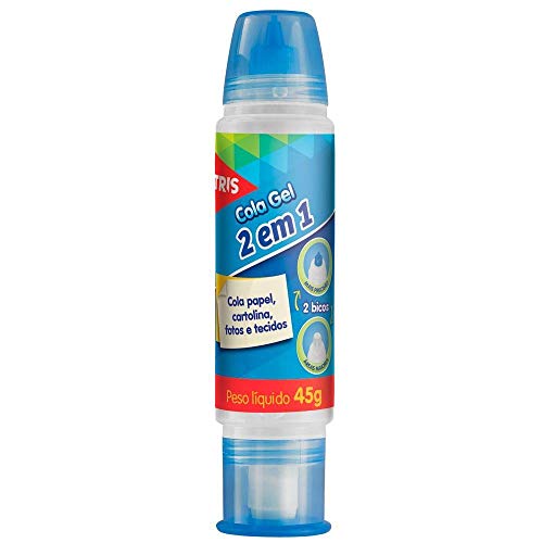 Cola Para Tecido Fotos Cola Gel Papel 2 em 1 Tris 45g