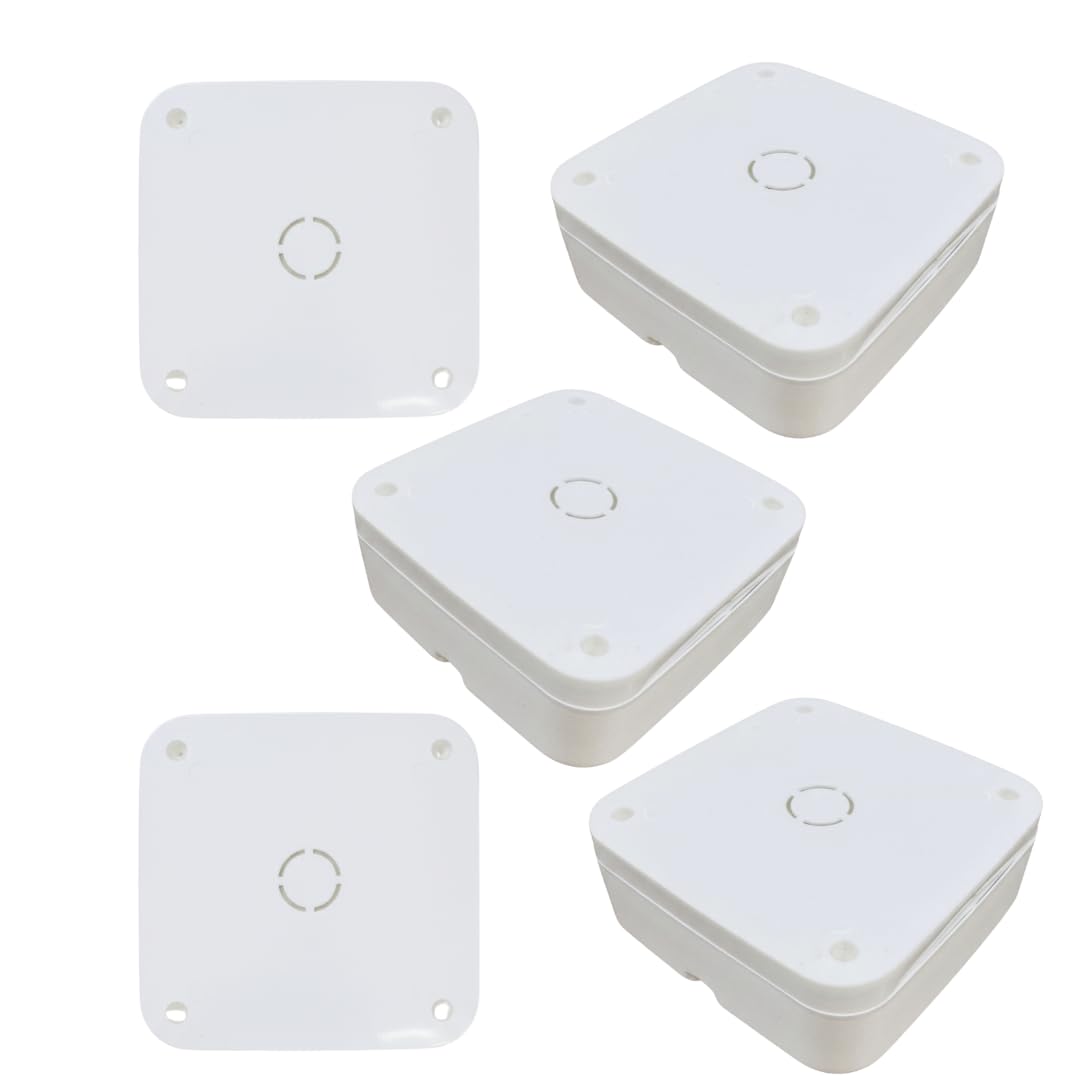 Hi-Plasst 2 Pieces of PVC CCTV Camera Junction Box 5x5 Inch – White Weatherproof Camera Box for Outdoor Use, Wall Mount CCTV Camera Box, Durable PVC Electrical Enclosure — Amazon image 11