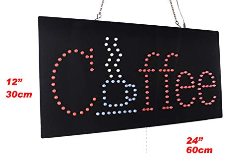 Coffee Sign, Topking Signage, Led Neon Open, Store, Window, Shop, Business, Display, Grand Opening Gift #TOP1