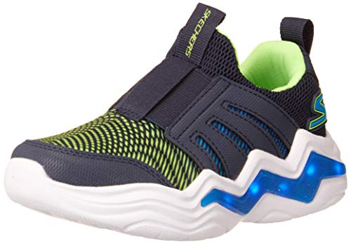 Image of Skechers boys Erupters Iv-zandor Sneaker, Navy/Lime, 12 Little Kid US