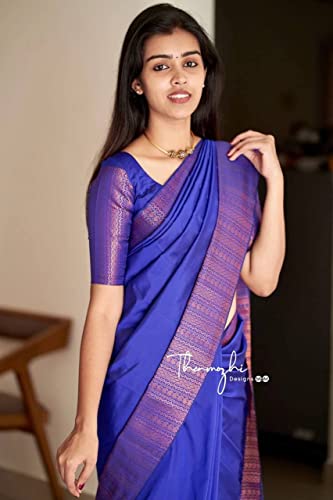 Image of Avantika Fashion Women's Trendy Kanjivaram Soft Lichi Silk Saree With Blouse Piece