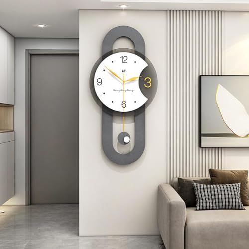 Grande orologio da parete con pendolo, orologio da parete moderno, a batteria, per soggiorno, camera da letto, ufficio, decorazione