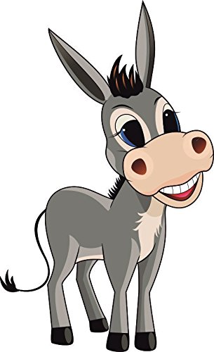 U24 Autocollant humoristique en forme d'âne - 8 x 13 cm - Contours découpés Cover