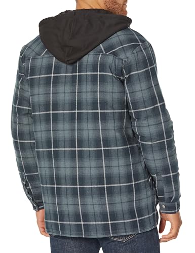 Dickies Men's Water Repellent Flannel Hooded Shirt Jacket4