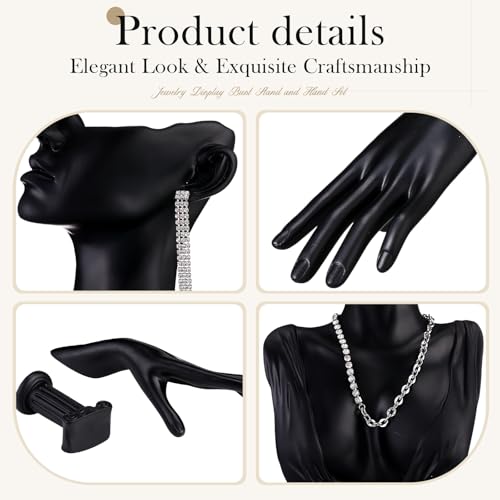 image for Yalikop 2 Pcs Jewelry Mannequin Display Set Necklace Bust Mannequin Ea