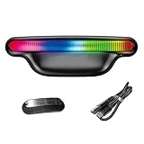 Autolizer H2 Motorcycle Helmet Light - Rechargeable LED Brake/Running Light for Safety,18-Hour Runtime, Easy Install, Enhanced Night Visibility