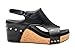 Corkys Footwear Women's Carley Wedge Black Smooth Size 09 With Adjustable Straps 2.5 Inch Wedge