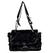 Sac fourre-tout en fausse fourrure pour femme - Grande capacité - Noir - Noir ,