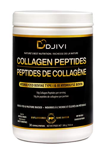 Dodjivi Hydrolyzed Collagen Peptides Powder, Natural Grass Fed and Pasture Raised Bovine Type 1 and 3, Supplement, Keto and Paleo, Non-GMO, Dairy and Gluten Free - 30 Servings -Unflavored
