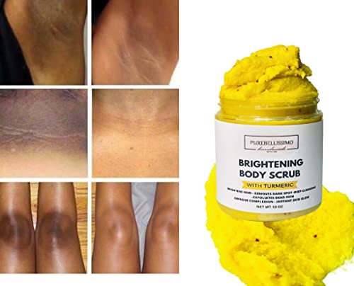 Turmeric Body Scrub Brightening Scrub Sugar Scrub Turmeric Body Exfoliant Hyperpigmentation For Dark Spots #TOP3