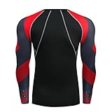 Men's Quick Dry Workout T-Shirt Long Sleeve Digital Printing Tights Stretch Fitness Sports Shirts...