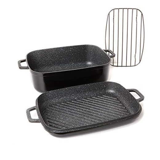 Curtis Stone Dura-Pan Nonstick 8.5 qt. Roaster with 3.5 qt. Grill Lid 628-188