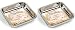 Happy Sales HSSSP-SQ2, 8-Inch Stainless Steel Cake Square Pan Set of 2