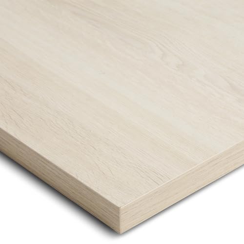 Tablakala Tablero Madera para mesa, 100x60cm y Espesor 3cm, Acabado Roble Claro, Compatible con Escritorio Elevable, Tablones de madera, Tablero Madera Mesa