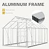 DWVO 6x12FT Polycarbonate Greenhouse for Outdoors, Large Heavy Duty Aluminum Greenhouses with Sliding Doors and Vent Window, Walk-in Greenhouse for Garden Backyard, Easy to Setup, Silver #1