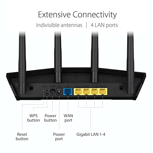 ASUS AX3000 WiFi 6 Router (RT-AX57) - Dual Band Gigabit Wireless Internet Router, Gaming & Streaming, AiMesh Compatible, Included Lifetime Internet Security, Parental Control, MU-MIMO, OFDMA - image 9