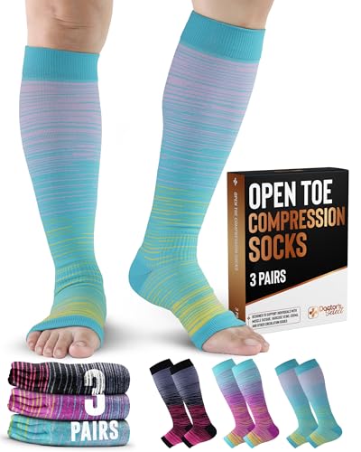 Doctor's Select 3 Pairs Copper Toeless Compression...