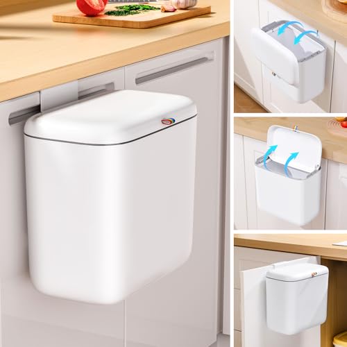 funest 2.6 Gallon Compost Bin Kitchen for Counter Top or Under Sink, Hanging Trash Can for Kitchen/RV/Bathroom/Office/Camping funest 2.6 Gallon Compost Bin Kitchen for Counter Top or Under Sink, Hanging Trash Can for Kitchen/RV/Bathroom/Office/Camping - Image 2