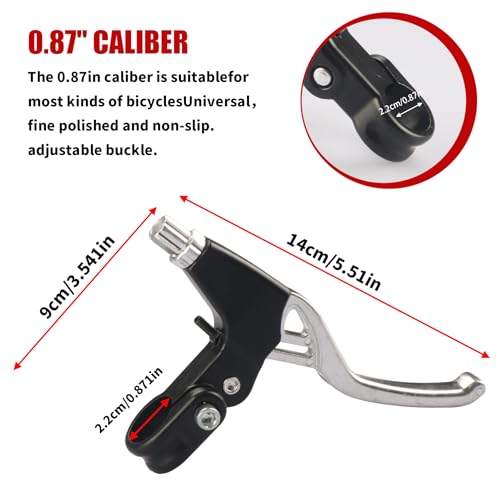 image for Gashwer Universal 2.2cm Bike Brake Levers Aluminum Alloy V-Brake Handl