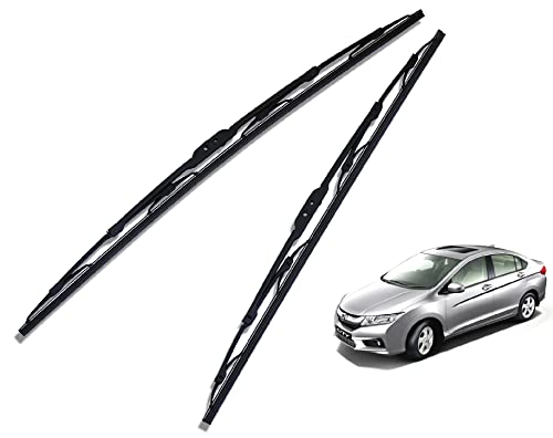 Image of Euro Care Metal Type Wiper Blade Compatibility with City i-Dtec (Model : 2014-2019) Windshield Car Wiper Blade Size D-24,P-14