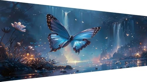 Broderie diamant strass ronds grand tableau paysage 5D