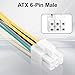 ELFJMZP Desktop ATX Power Supply Adapter Cable,24-Pin to 6-Pin Square Connector,12CM Braided 18AWG,Compatible with Inspiron/Optiplex/VOSTRO