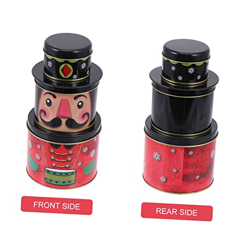 DOITOOL 1 Peça Caixa De Lata De Natal Conjunto De Mesa De Jantar Latas De Natal Para Caixas De Pote