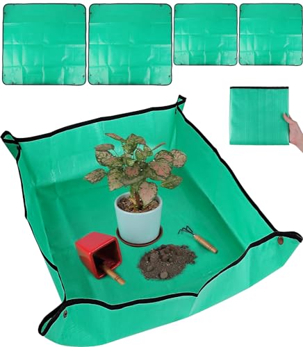 Logianami 園芸シート ガーデニングマット 作業マット 防水 プランティング ガーデニング シート 家庭菜園 (S&Mサイズ 各2枚ずつ)